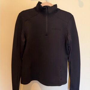 Lululemon Black Waffle Quarter-Zip Pullover